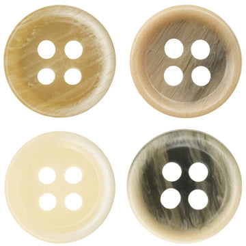 10-11.5MM Dark Khaki Black Textured Resin Shirt Buttons 40 Pack - Lots of Buttons