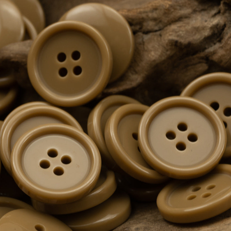 7-Color Round Four-Hole Resin Button Set 70 Pack - Lots of Buttons