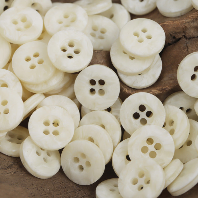 Wide-Edged Splashed Ink Resin Buttons for Beach Floral Shirts 60 Pack - Lots of Buttons