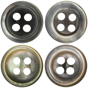 11.5mm Black Shell Buttons for Lace and Silk Tops,10pcs - Lots of Buttons