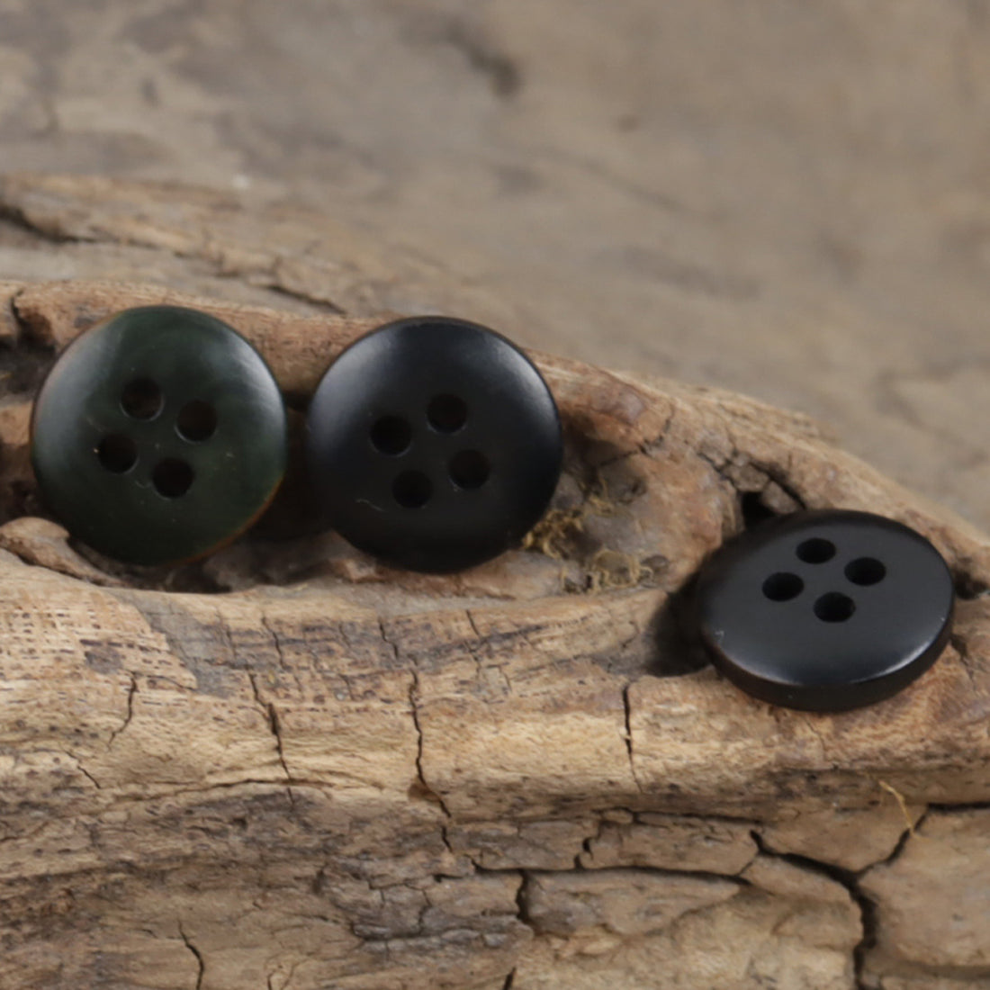 Vintage Burnt Dark Green Fruit Buttons for Shirts and Hoodies 20 Pack - Lots of Buttons
