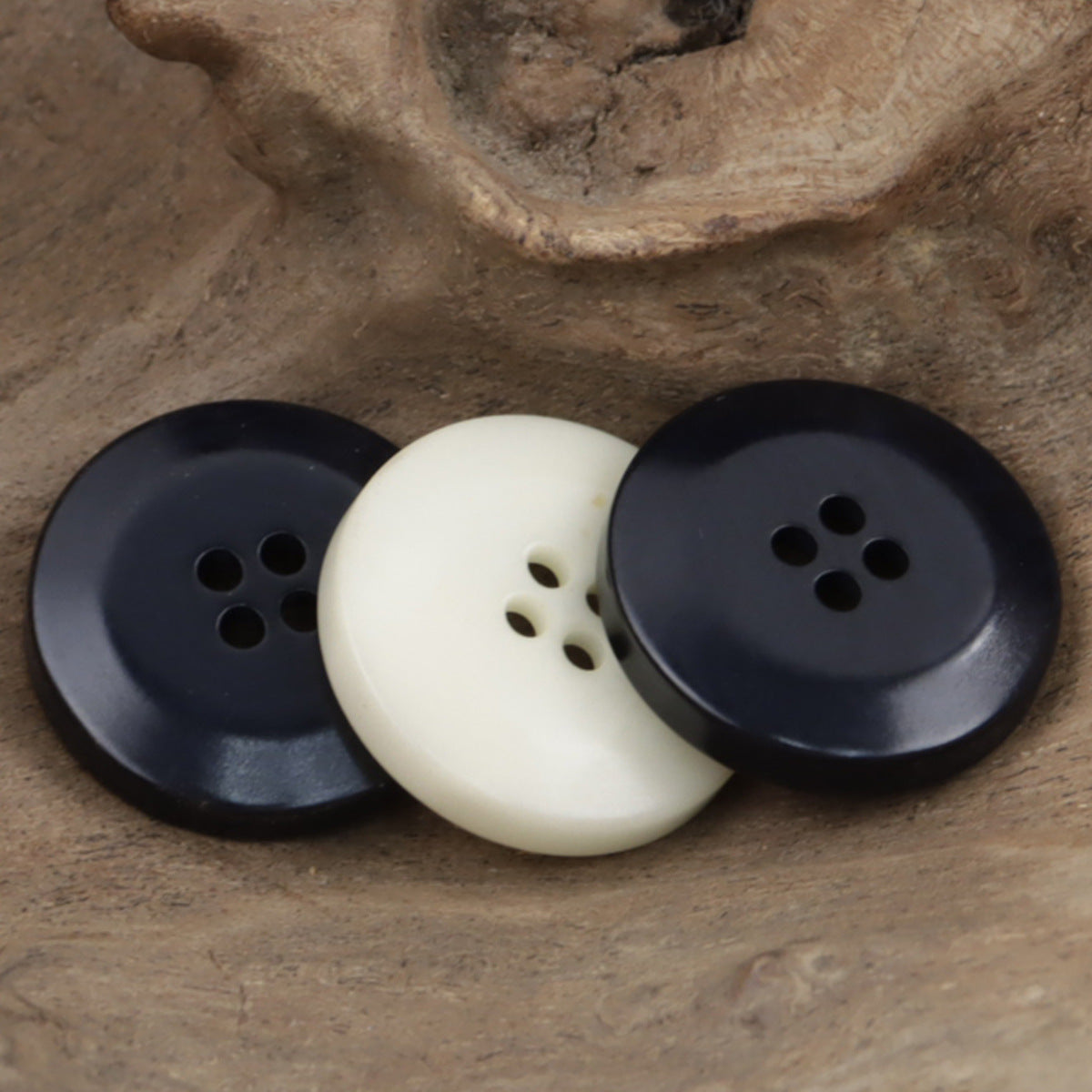 Blue-Black Natural Fruit Buttons for Spring Cardigans 10pcs - Lots of Buttons