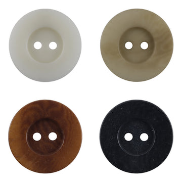 Classic Black White Two-Hole Tagut Nut Buttons for Knitted Cardigans 10pcs - Lots of Buttons