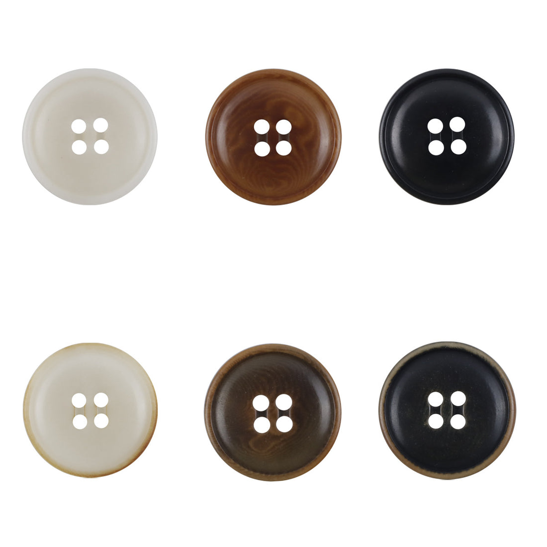 Vintage Fire-Burned Natural Tagua Nut Buttons 10pcs - Lots of Buttons