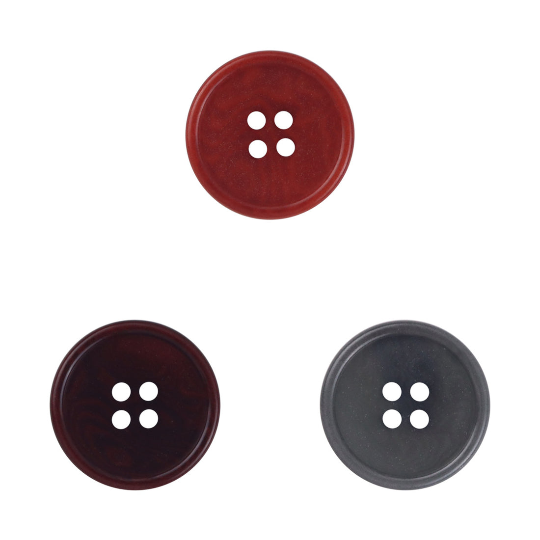 Dark Red Natural Tagut Nut Buttons for Suits Trousers 10pcs - Lots of Buttons