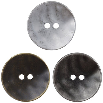 Retro Irregular Curved Matte Metal Buttons 10pcs - Lots of Buttons