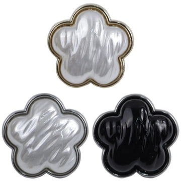 Flower White Gold Resin Metal Buttons for Children's Dresses Shirts 10pcs - Lots of Buttons