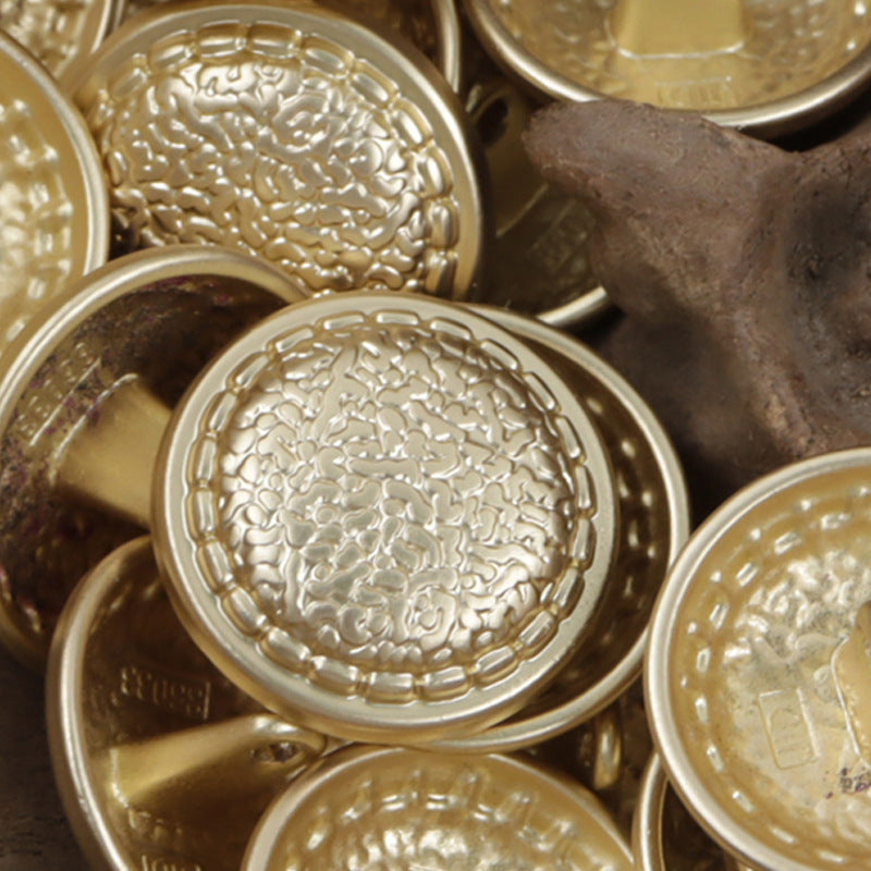 Snakeskin Pattern Gold Metal Buttons for Shoe Bag Decor 10pcs - Lots of Buttons