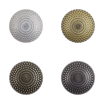Vintage Geometric Mysterious Style Round Shank Metal Buttons,10pcs - Lots of Buttons