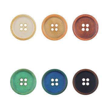 Vintage Round 4-Hole Natural Bone Buttons,10pcs - Lots of Buttons