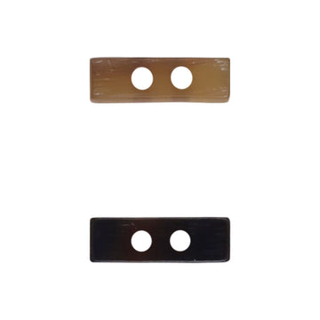 Long Strip Coffee-Colored Natural Horn Toggle Buttons 10pcs - Lots of Buttons