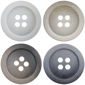 15-25mm Gradient Wood Grain Beige Coffee Resin Decorative Buttons 40 Pack - Lots of Buttons