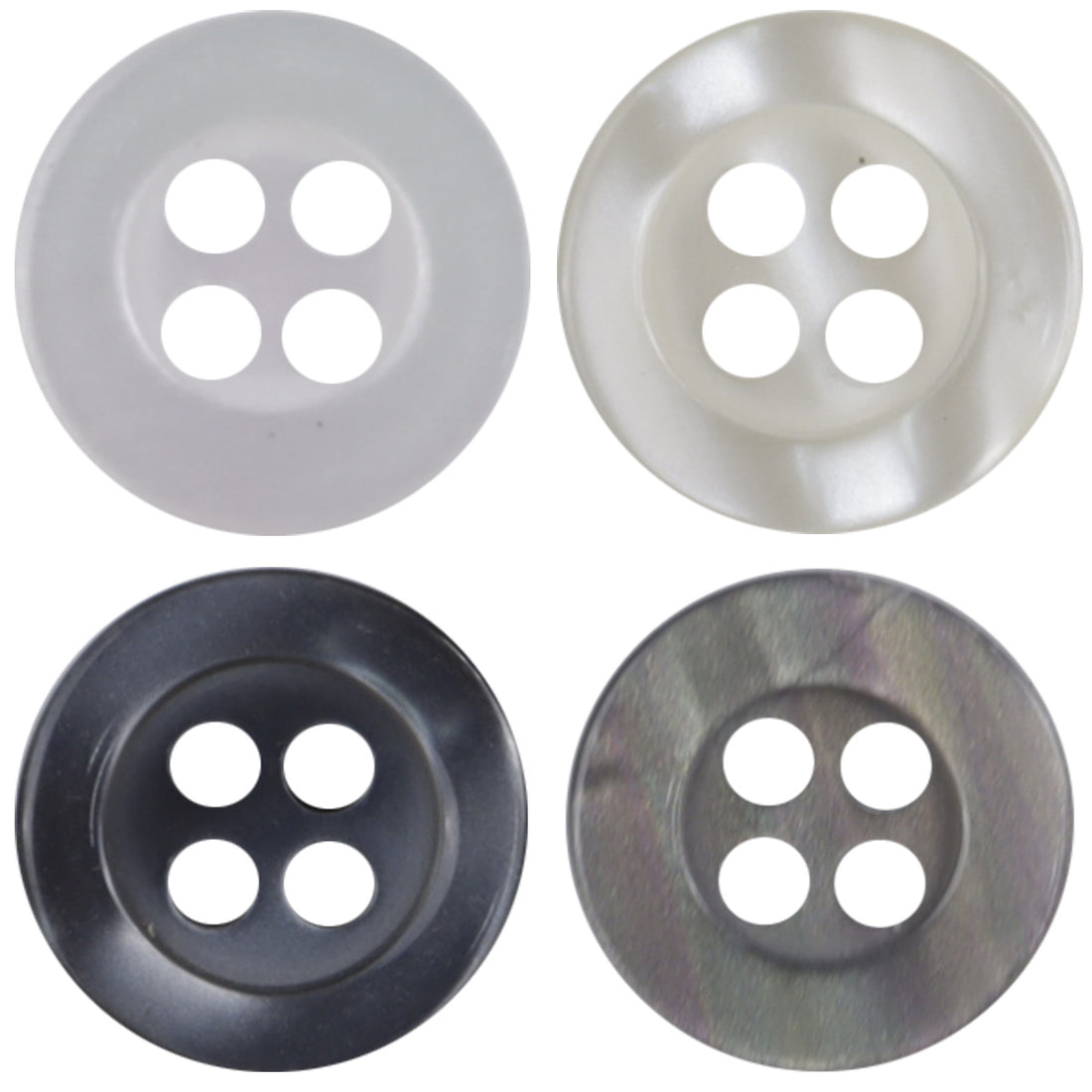 11.5mm Resin Buttons Wide Edge for Children's Knitwear Dresses 100 Pack - Lots of Buttons