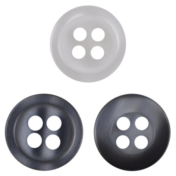 11.5mm Black White Gray Resin Buttons for Fashion Designers 100pcs - Lots of Buttons