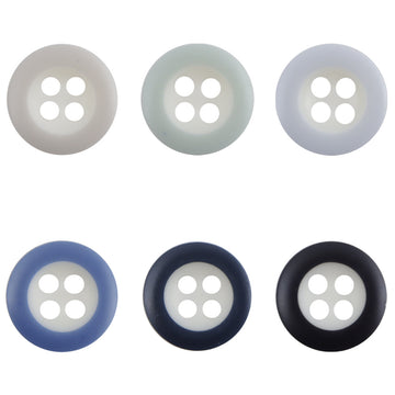 Blue Round 4 Hole Resin Buttons for Children's Shirts Sweaters 60 Pack - Lots of Buttons