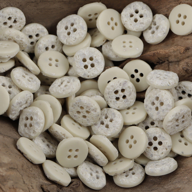 Moon Surface Texture Resin Buttons for Children DIY Crafts 50pcs - Lots of Buttons