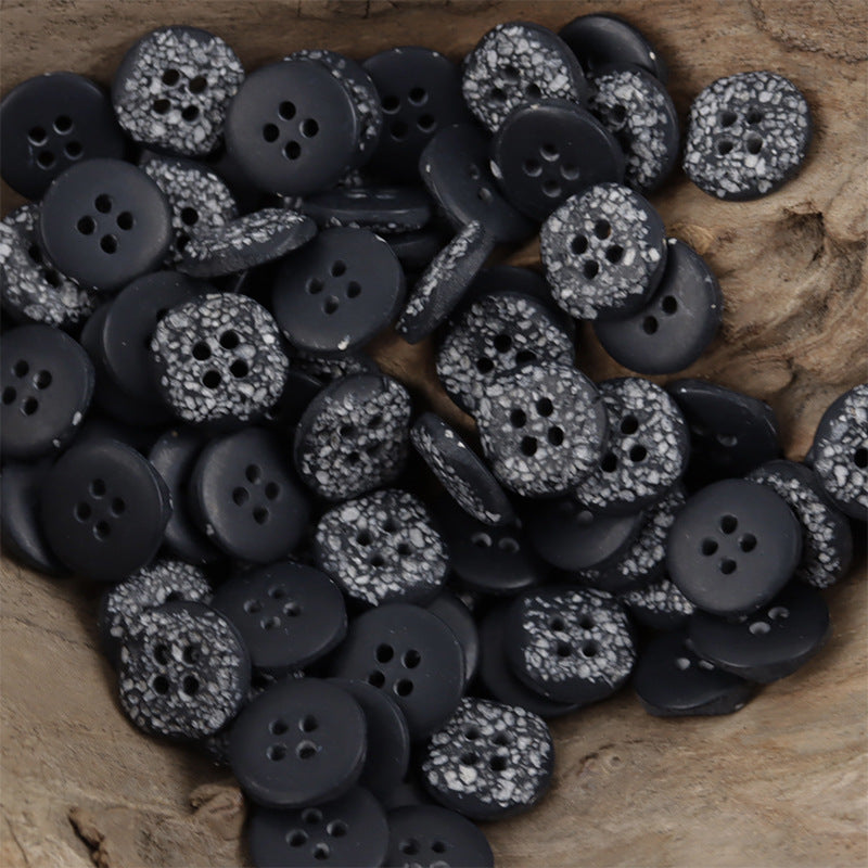 Moon Surface Texture Resin Buttons for Children DIY Crafts 50pcs - Lots of Buttons