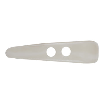 Irregular Long-Shaped White Horn Pattern Resin Toggle Buttons 10pcs - Lots of Buttons