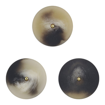 Black Tornado Texture Resin Buttons with Metal Shank for Camel Coat 10pcs - Lots of Buttons