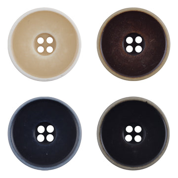 Round 4 Hole Distressed Washed Gradient Resin Buttons,20pcs