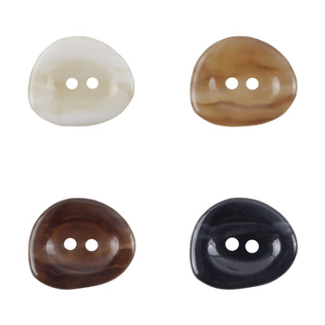Irregular Triangular 2-Hole Resin Buttons for Knitted Hats 10pcs - Lots of Buttons