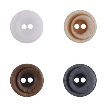11.5mm Gradient Crescent 2-Hole Resin Buttons 50pcs - Lots of Buttons