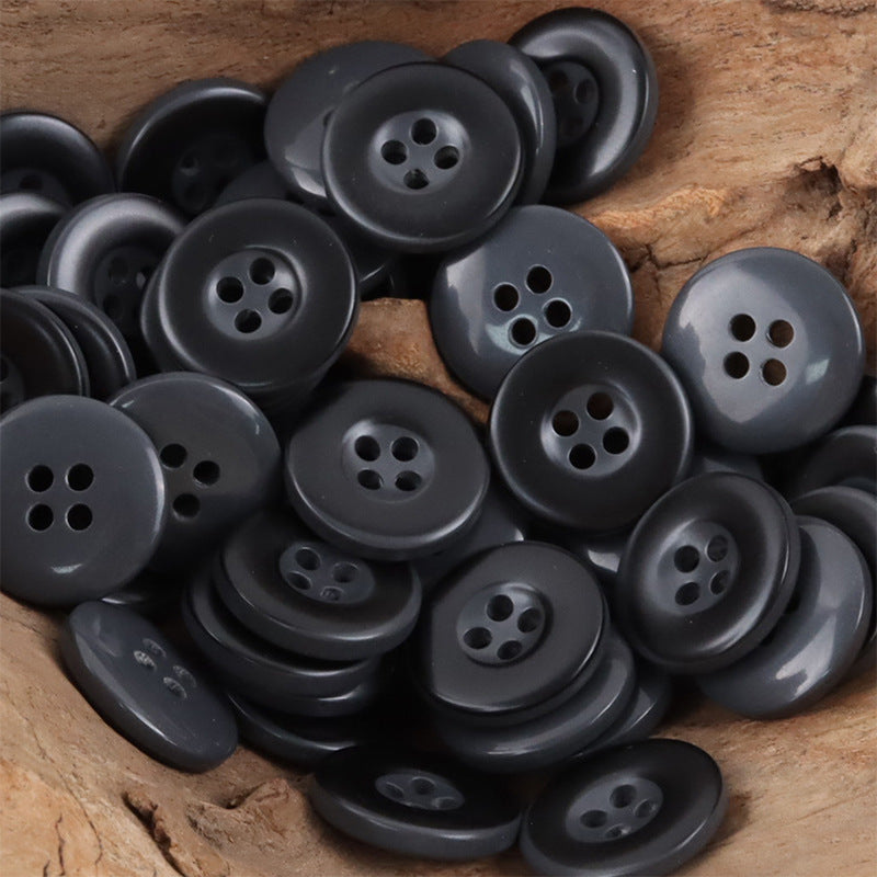 Two-Tone Grayish-Cyan Resin Buttons for Shirts Sweaters Cardigans 40pcs - Lots of Buttons