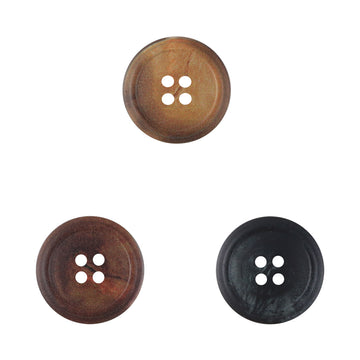 Round 4 Hole Vintage Burnt Yellow Resin Buttons,20PCS - Lots of Buttons