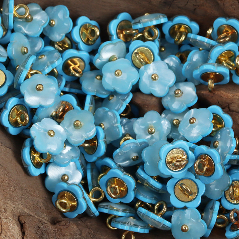 Cute Kids Little Plum Blossom Shank Resin Buttons,20pcs  - Lots of Buttons