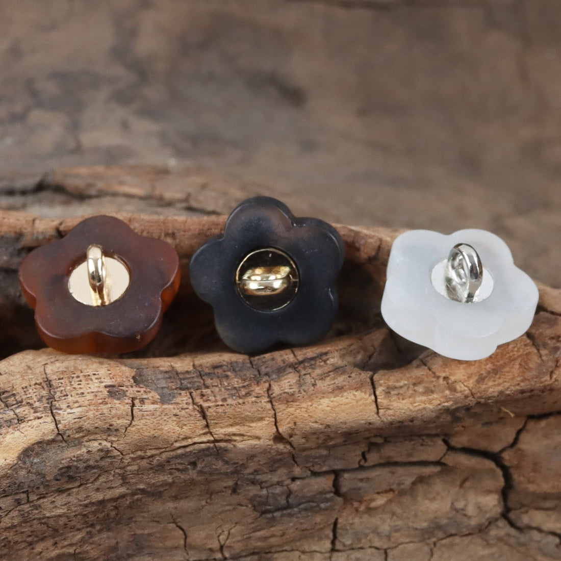 13mm Plum Blossom Matte Resin Buttons for Children's Dress Cufflink 20pcs - Lots of Buttons
