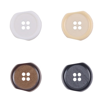 Irregular Four-Hole Resin Buttons for Winter Windbreakers 40pcs - Lots of Buttons