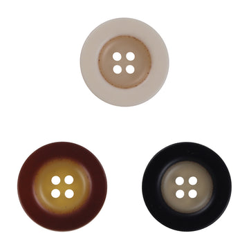 Round 4 Hole Wide-Edged Amber Resin Buttons,20pcs - Lots of Buttons