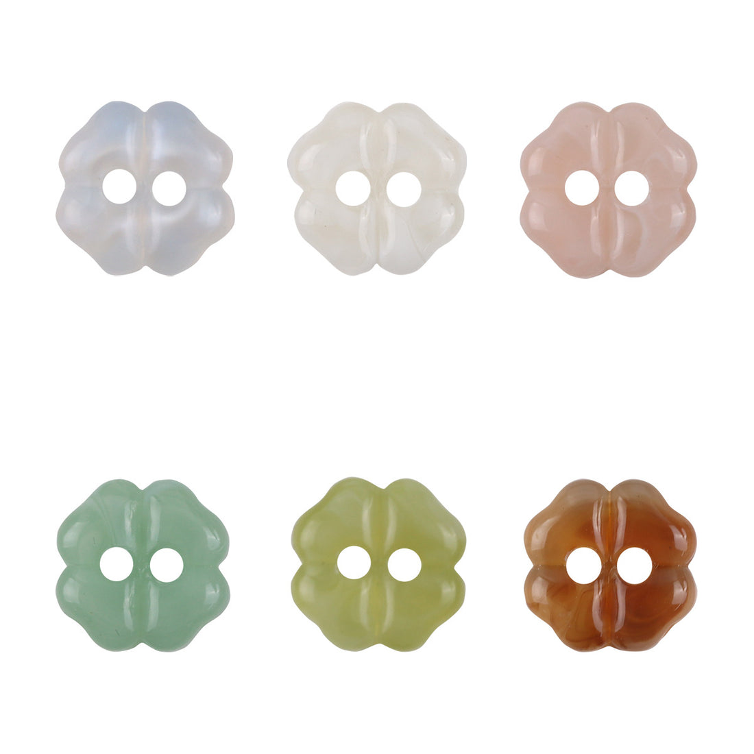 11mm Lovely Little Cherry Blossom Resin Buttons for Children 50pcs - Lots of Buttons