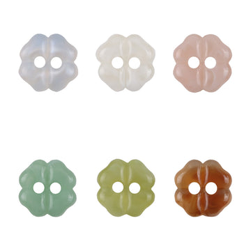 11mm Lovely Little Cherry Blossom Resin Buttons for Children 50pcs - Lots of Buttons
