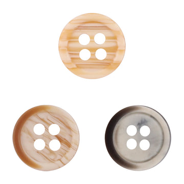 Orange-Yellow Wood Grain Resin Buttons for Children's Cardigans 50pcs - Lots of Buttons