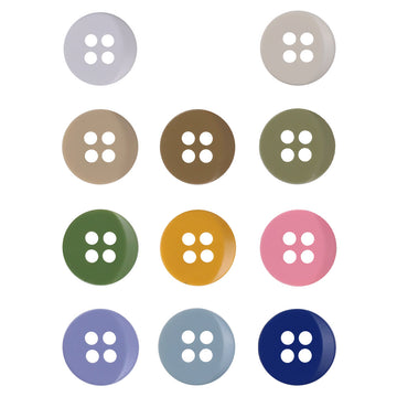 Colorful Semi-Beveled Resin Buttons for Children's Dress Sweater 100 Pack - Lots of Buttons