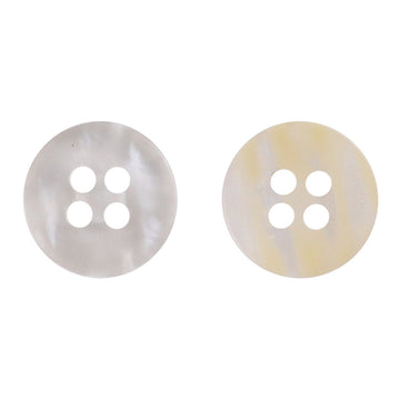 11.5mm Translucent Yellow White Resin Buttons for Children's Shirts 50pcs - Lots of Buttons