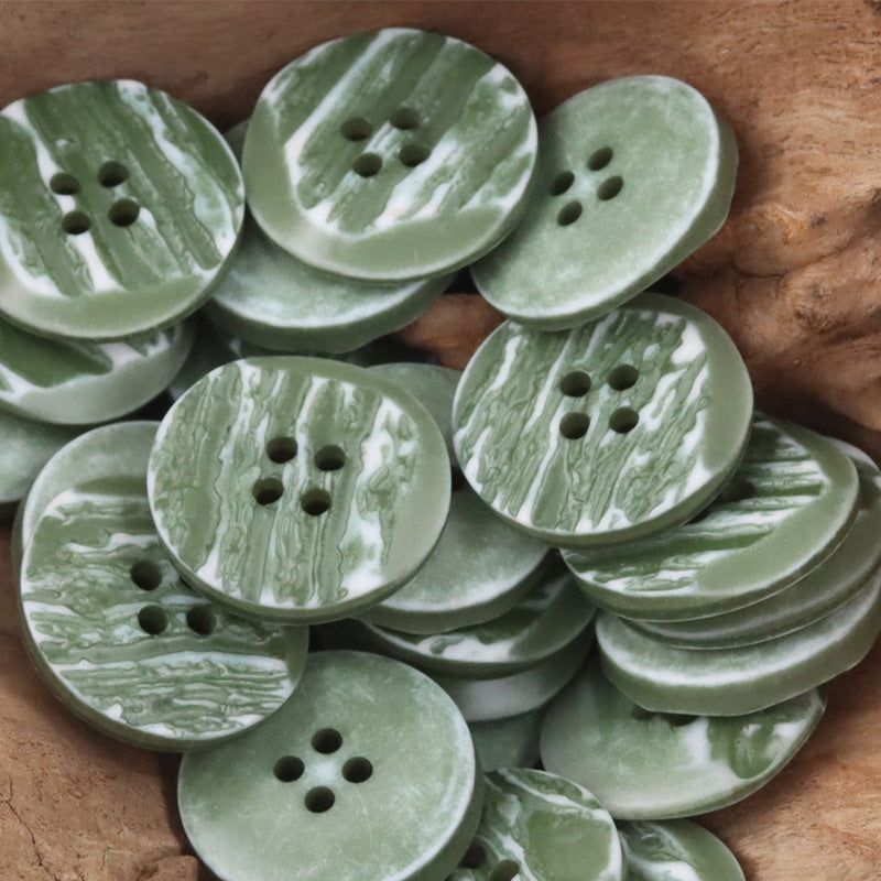 Beveled Wood Grain Resin Buttons for Casual Sweater Cardigans 40pcs - Lots of Buttons