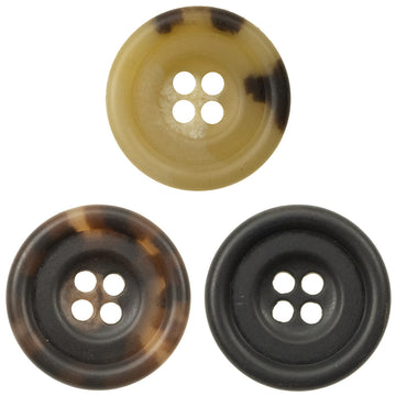 Round 4-Hole Retro Amber Urea Buttons for Suit Cuffs Knitwear 10PCS - Lots of Buttons