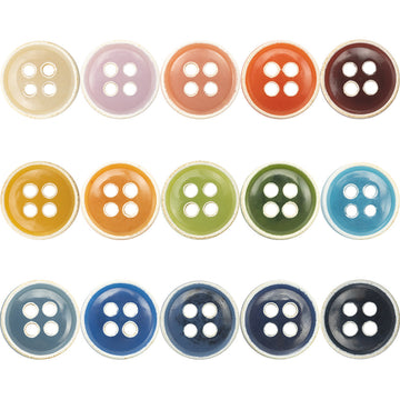 Retro Floral Shirt Urea Resin Buttons 150 Pack - Lots of Buttons