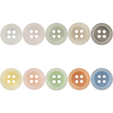Matte Frosted Urea Buttons Hawaiian Round 20Pcs - Lots of Buttons