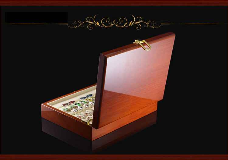 24x18x5.5cm Wooden Cufflink Display Box Piano Lacquer Finish