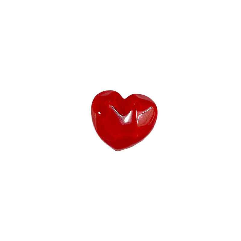 21mm Heart-Shaped Resin Shank Buttons Concavo-Convex Surface for Children's Clothing 48 Pack - Lots of Buttons