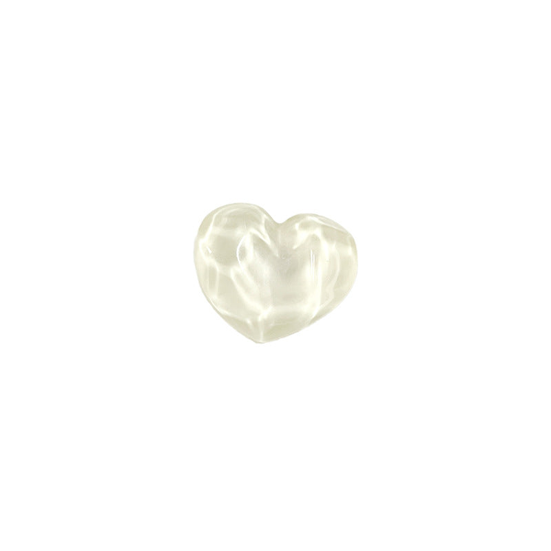 21mm Heart-Shaped Resin Shank Buttons Concavo-Convex Surface for Children's Clothing 48 Pack - Lots of Buttons