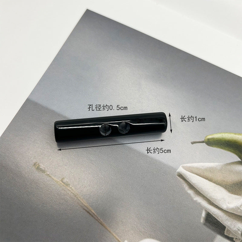 50mm bílé černé olivově zelené dlouhé válcové pryskyřičné přepínací knoflíky na kabát 20 ks