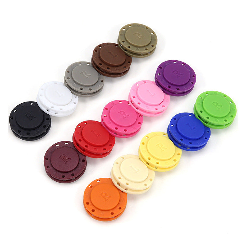 22/26mm kulaté barevné nylonové plastové magnetické knoflíky na kabáty, tašky, závěsy 10 ks