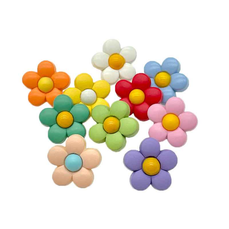 15/18mm Plastic Colorful Flower Shank Buttons for Children's Clothing 44 Pack - Lots of Buttons