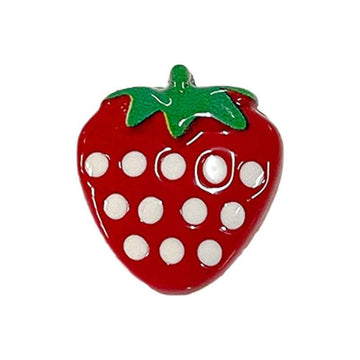 18mm Cartoon Red Strawberry Plastic Shank Buttons for Children's Garments 20pcs - Lots of Buttons