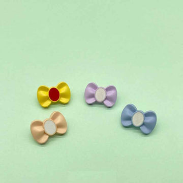 21.5mm Colorful Bow-Shaped Plastic Buttons with Shanks for Children's Clothing 200 Pack - Lots of Buttons