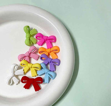 28mm Macaron Bow Plastic Buttons for Children's Apparel Hair Accessories 54 Pack - Lots of Buttons